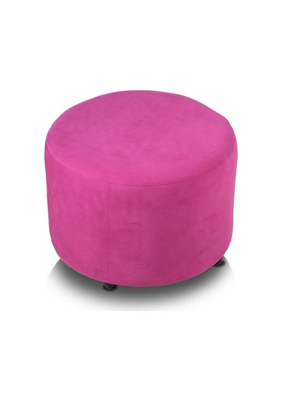 Circle Pembe Kumaş Puf Ofis Koltuk Pembe