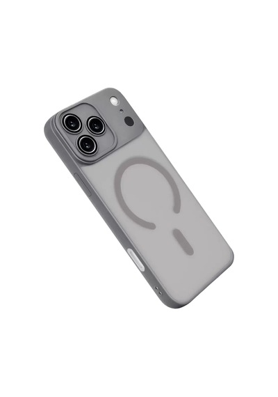 Apple İphone 17 Pro Max Jota Lensli Magsafe Kapak - Titan Gri renkli