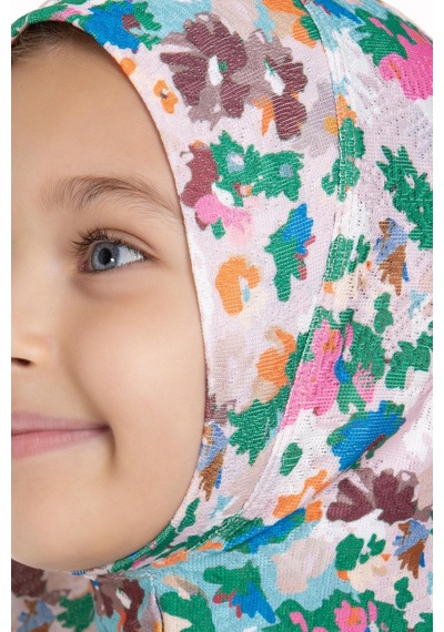 Hürrem Bone Zümrüt Pratik Hazır Geçmeli Genç Tesettür Bone Jakar Desenli Hijab 2408 37 Zümrüt