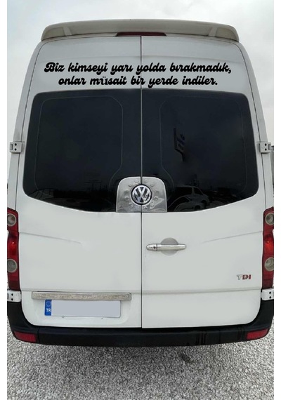 Oto Cam Yazı Sözleri Ticari-servis-dolmuş-panelvan Uzun Sticker Model 42