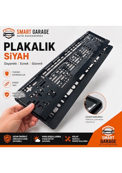 Plakalık Siyah Lazer Kesim Pleksi Sade Parlak Çıta Yazısız 2 Adet
