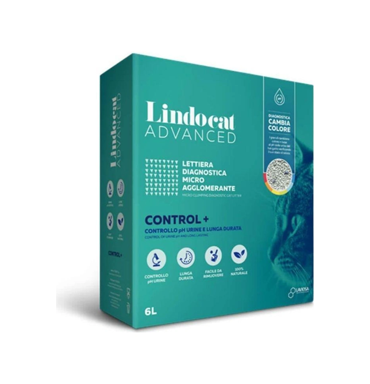Lindocat Advanced +ph Kontrol Hastalık Teşhis Eden Topaklanan Kedi Kumu 6 Lt