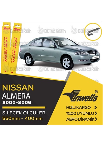Nissan Almera Muz Silecek Takımı 2000-2006 İnwells N11.2542