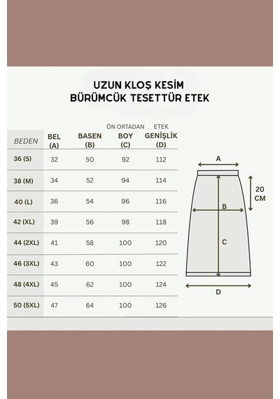 Unika Boutique Leopar Desenli Uzun Bürümcük Kloş Etek Kahverengi