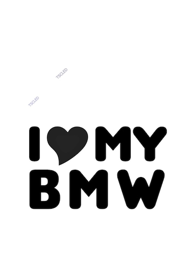 I Love My B M W Sticker 20Cm
