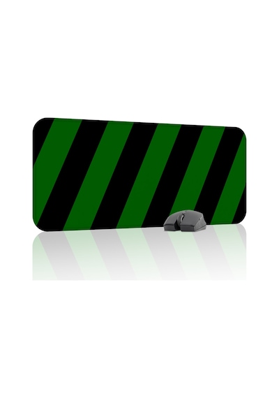 Yeşil Siyah 70x30 Xl Taraftar Gaming Oyuncu Mouse Pad Kaymaz Taban Büyük Klavye Fare Altlığı Şerit