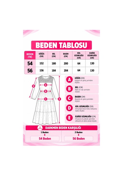 Darkwin Büyük Beden Kadın Siyah 54-56 Beden İncili Pamuklu Çan Özel Gün Elbisesi