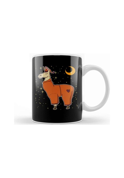 Sleepy Llama Bedtime Pajamas Dreaming Stars Moons Kupa Bardak Porselen Karışık
