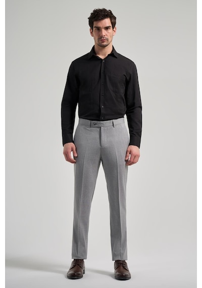 İmza Gri Esnek Yandan Cepli Slim Fit Classic Pantolon 1003250160 Gri