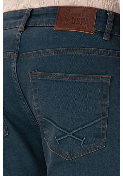 U.S. Polo Assn. Erkek Koyu Mavi Slim Fit Petrol Jean Pantolon 50308119-VR102