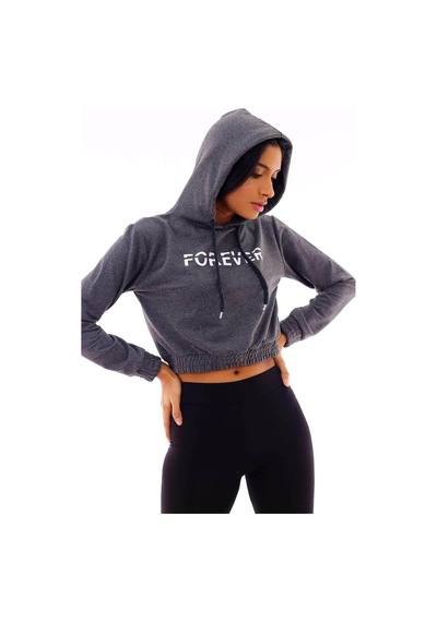 Gugus Basic Kapüşonlu Sweatshirt Gri