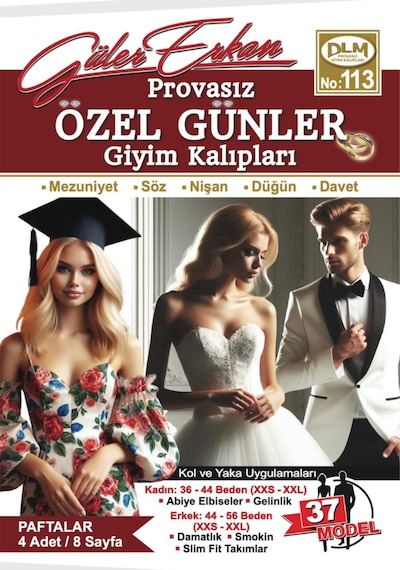 Güler Erkan Provasız Özel Günler Giyim Kalıbı No:113 Yeni
