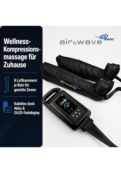 Tec Air&wave Lenfatik Drenaj Cihazı Ayakları, 8 Odacıklı Kompresyon, 5 Mod Tec Air&wave Lenfatik Drenaj Cihazı Ayakları, 8 Odacıklı Kompresyon, 5 Mod