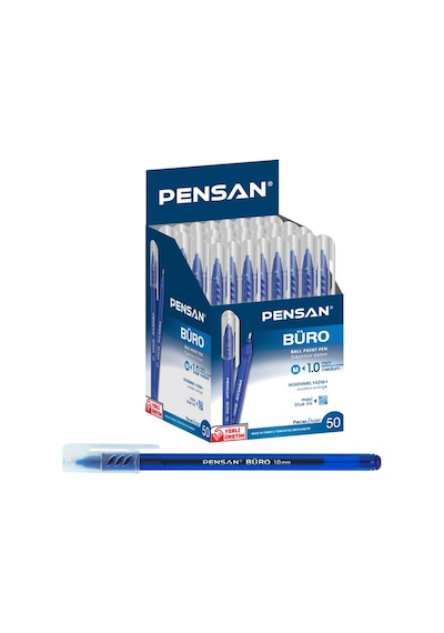 Pensan Tükenmez Kalem Büro 1 Mm Mavi 50 Li 2270 Çok Renkli