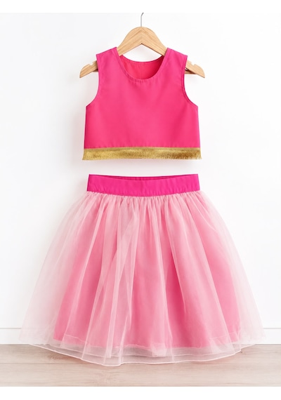 Cresh Kids Kız Çocuk Etek Üst Takım Fuşya - Pembe