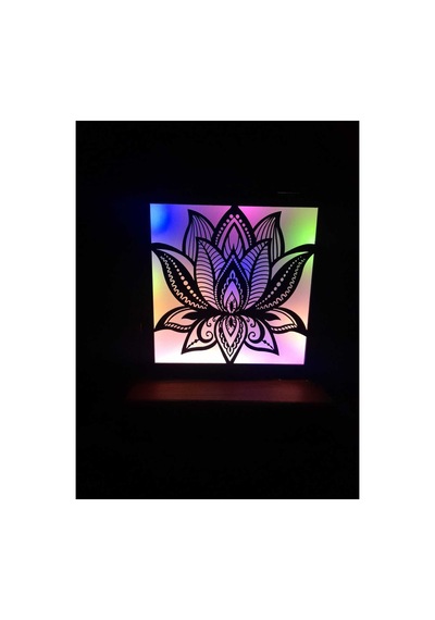 Işıklı Kişiselleştirilmiş Dekoratif Lotus Çiçeği Gece Lambası Çok Renkli - 740034922 Çok Renkli