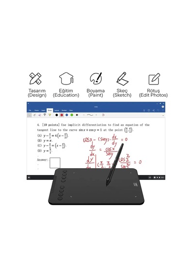 Deco01 V3 Grafik Tablet 16k 8 Kısayol Siyah