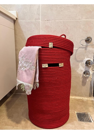 Zengin Design Home Banyo Çamaşır Sepeti Zdh-012 Kırmızı
