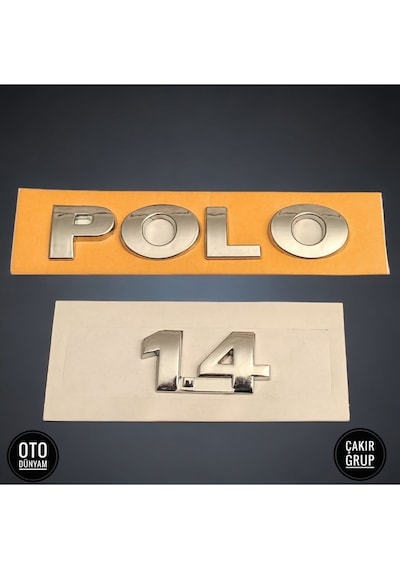 Polo Ve 1.4 Yazısı A Kalite 3m 3d Nikelaj Kaplama Krom Ithal