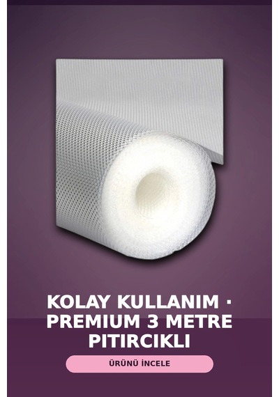 3 Metre Şeffaf Noktalı Dokulu Kalın Raf Örtüsü Ve Tezgah Koruyucu Mat Renkli