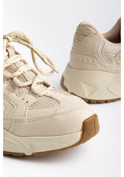 Suins Boris Premium Model Kadın Spor Ayakkabı Sneaker Ten