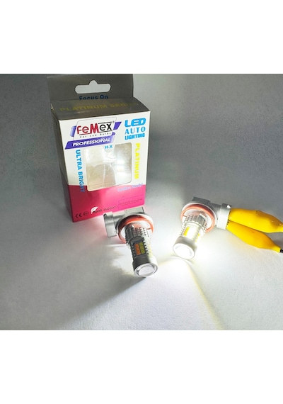 Femex H8/11 Sis Led Ampul Çift Renk 3030 Chipset 30smd Mercekli Led Double Aç Kapat