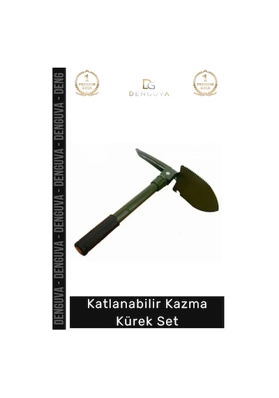 Kazmakürek Portatif Katlanabilir Kamp Doğa Tutkunları Çok Fonksiyonlu Tester Kazma Kürek Set