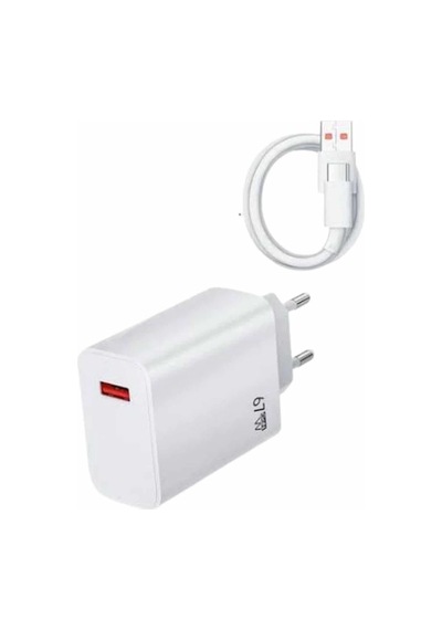 Mey İthalat Beyaz Ultra Plus Hızlı Şarj Seti Şarj Adaptörü Ve Kablosu 67w 83523793
