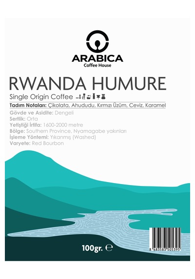 Rwanda Humure Öğütülmüş Kahve 100g Nitelikli Orta Kavrulmuş Moka Pot