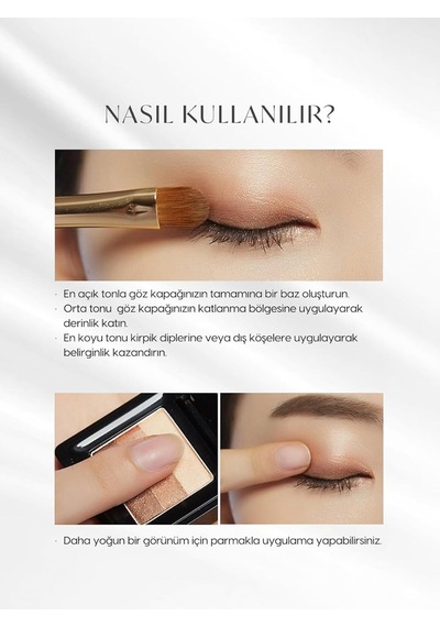 Mıssha Yumuşak Dokulu, Dökülme Yapmayan 3 Renkli Göz Farı Triple Shadow No.6 Marsala Red Genel