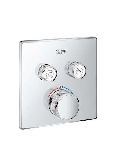 Grohe Grohtherm Smartcontrol Çift Valfli Akış Kontrollü Ankastre Termostatik Duş Bataryası 29124000