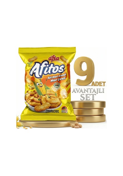 Afia Afitos Süt Aromalı Mısır Çerezi 9x50 Gr