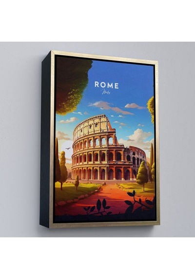 Miyrem^ Canvas Serie Roma İtalya Kolezyum Tablo-7701