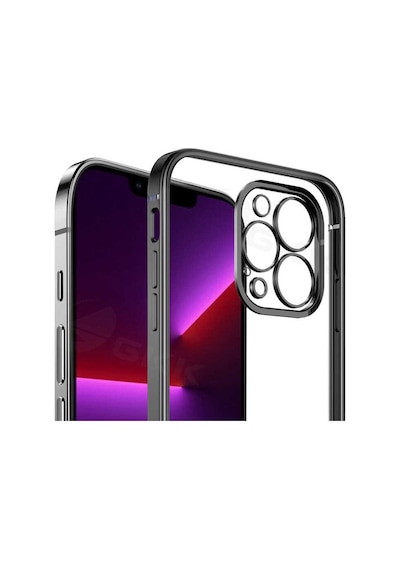 Apple Uyumlu  iPhone 13 Kilif Lens Korumali Renkli Arkasi Seffaf Kapak 490210550