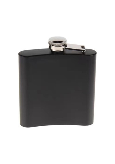 Siyah 9 Oz çelik Cep İçki Kanyak Matarası