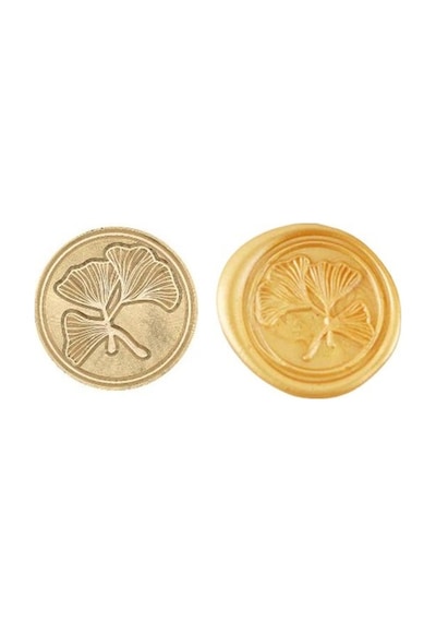 Mektup Damga Mühürü Gingko Leaves + 30 Mühür Mumu + Eritme Kaşığı (553592967)