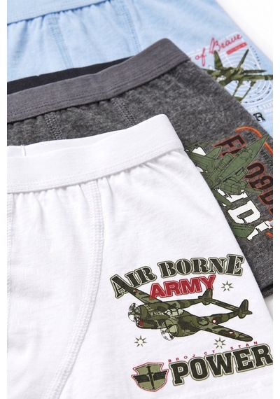 Öts Erkek Çocuk 3 Lü Pamuklu Boxer Baskılı Premium Günlük Kullanım 7394-3 Renkli