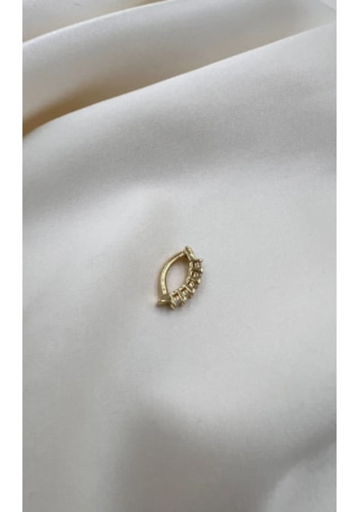 Bb Beş Yaş Halka Göbek Piercing Altın