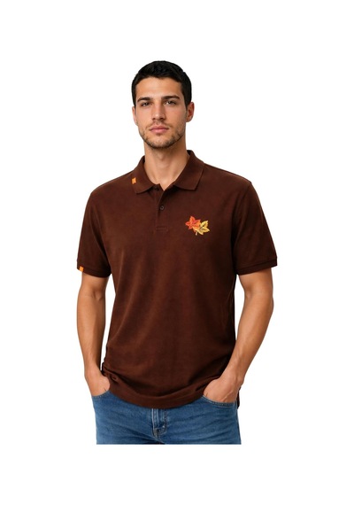 Arma Ar-ma Erkek Polo Yaka Tişört Baskisiz Basic Örme Kumaş Regular Fit %100 Pamuk 30/1 Çift Toplama Penye Pike Y31374358602 Kahverengi-k1