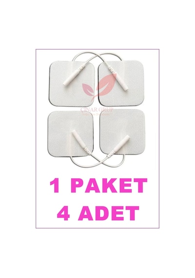 Kablolu/Soketli Tens Pedi. Elektrodu 5Cm X 5Cm 1 Paket 4 Adet