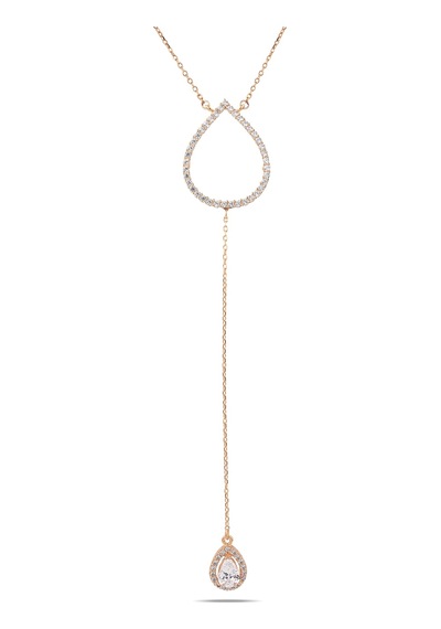 Kuyumcudukkani Zincirli"sallantılı Damla"kolye-37215-r-w Rose Gold