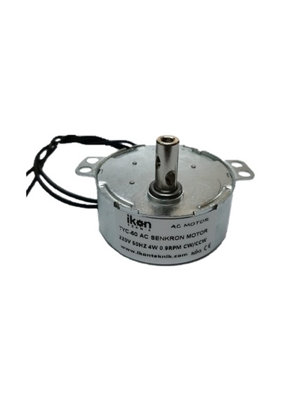 İkon Teknik İKON TEKNİK AC SENKRON TYC 50 4 Watt 0.9 RPM 220 Volt ŞÖMİNE ÇEVİRME MOTORU ÇİFT YÖNLÜ CW/CCW