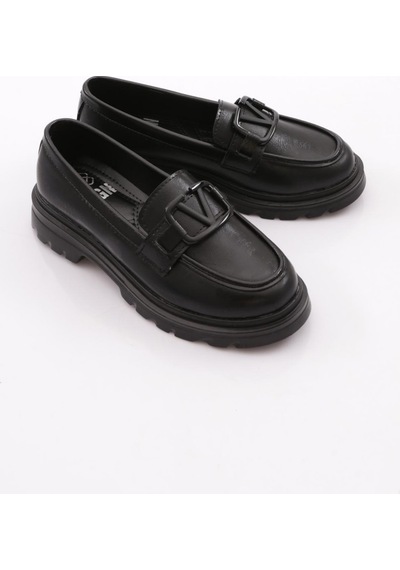 Dgn 2621153 Kadın Tokalı Loafer Ayakkabı Siyah Yankı