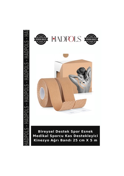 Bireysel Destek Spor Esnek Medikal Sporcu Kas Destekleyici Kinezyo Bandı 25 Cm X 5 M