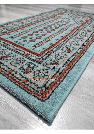 Halı Sarayı Asya Namazlık Seccade Ince 10503Y7Yeşil Sim 65x115 CM