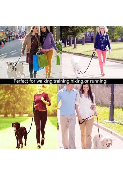 Technosmart Köpekler İçin Gezdirme Tasması Reflektörlü 130 Cm Halat Orta Ve Büyük Boy Köpekler İçin Kırmızı
