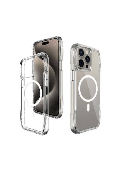 Zore İphone 15 Pro Kapak Magsafe Şarj Özellikli Aihttgli Şeffaf Ogaa İncek Kapak-şeffaf