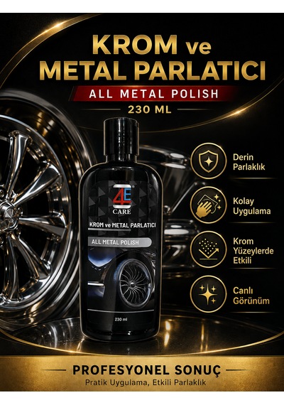 4e Care Krom Ve Metal Parlatıcı Kremi Pasları Anında Temizler