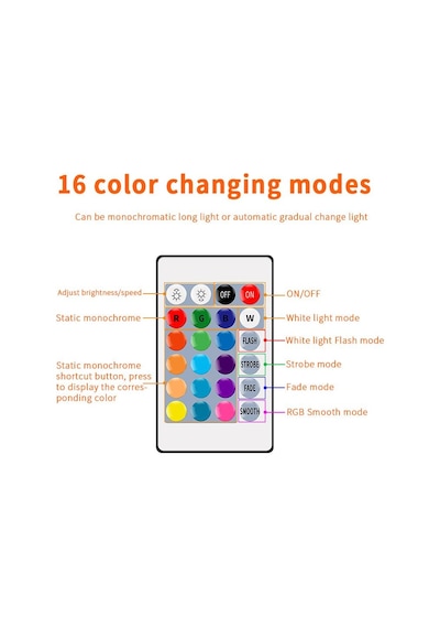 E27 Smart Uzaktan Kumanda Rgb Led Ampul 16 Renk Değiştirme Magic