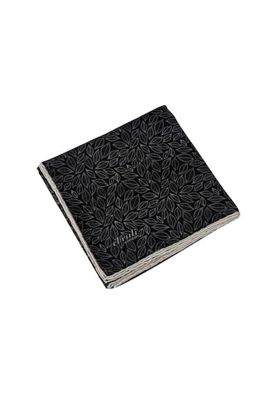 Mim Eşarp Ebruli Prime Pamuk Comfort Desenli Eşarp 90x90 Cm - Yaprak Desenli Siyah